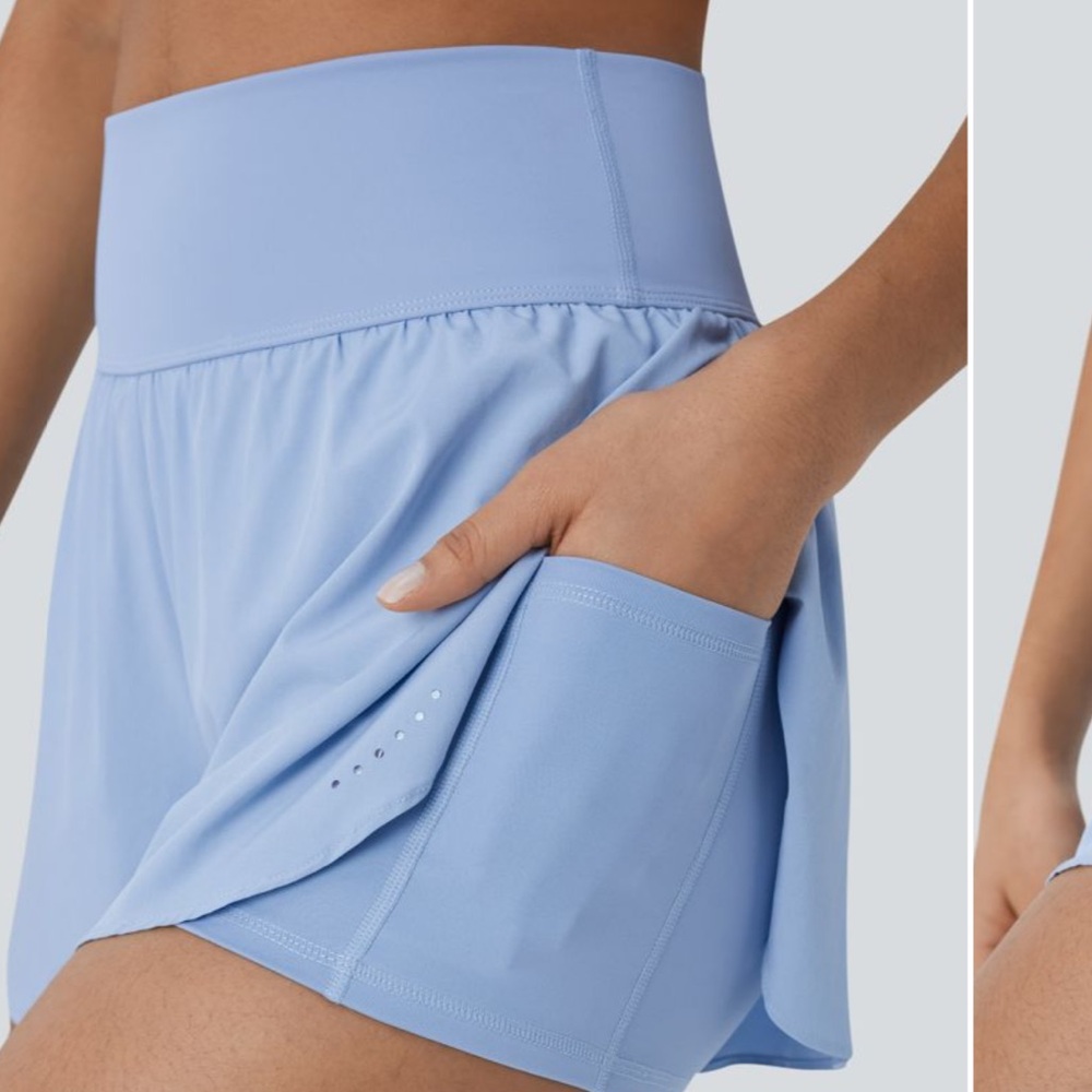 HALARA Sky Blue Athletic Shorts NWT